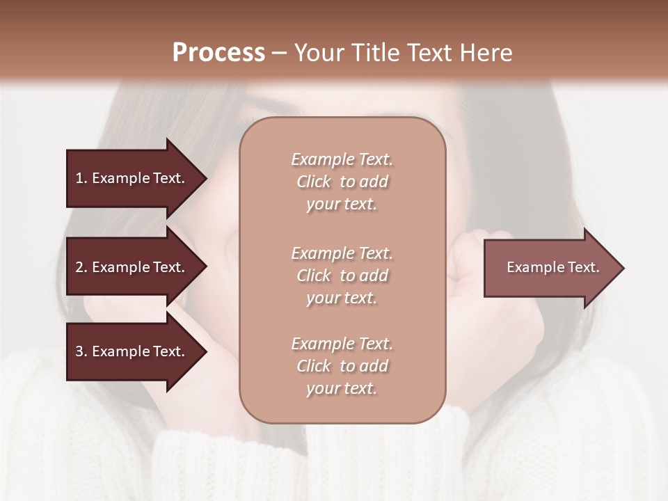 A Woman Smiling With Her Hands On Her Face PowerPoint Template