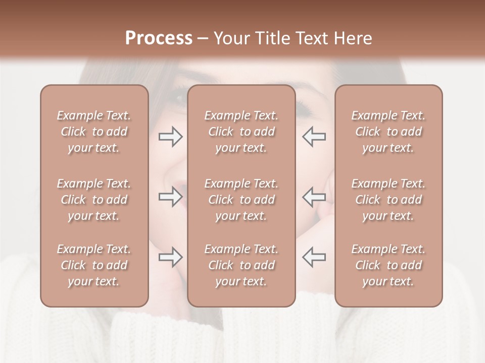 A Woman Smiling With Her Hands On Her Face PowerPoint Template