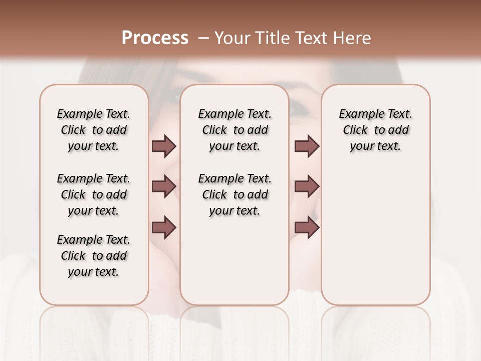 A Woman Smiling With Her Hands On Her Face PowerPoint Template
