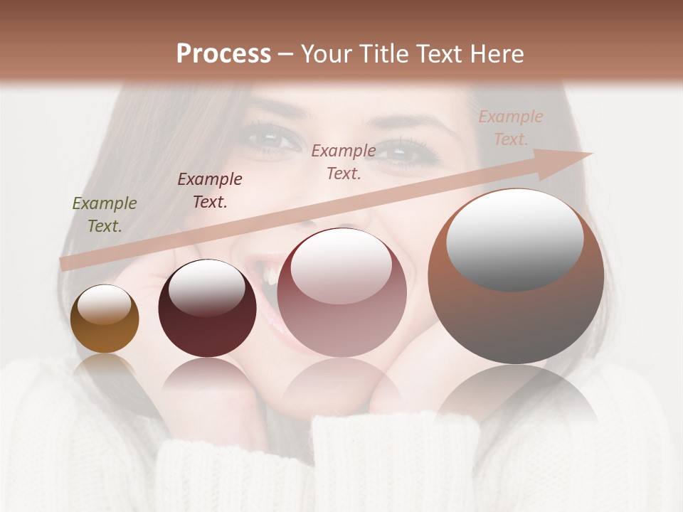 A Woman Smiling With Her Hands On Her Face PowerPoint Template