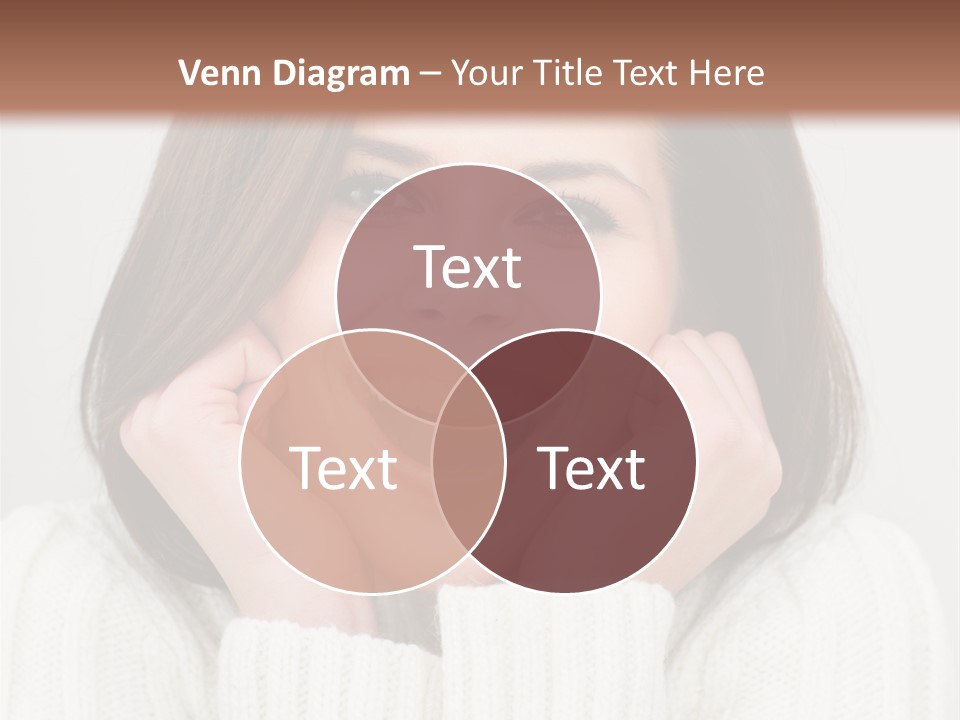 A Woman Smiling With Her Hands On Her Face PowerPoint Template