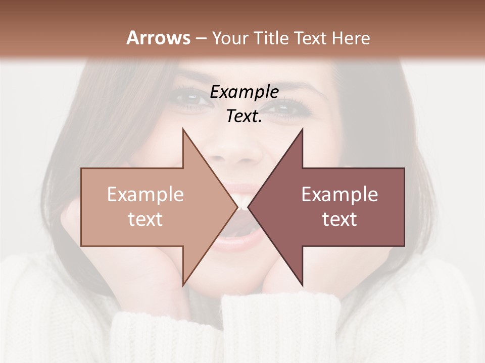 A Woman Smiling With Her Hands On Her Face PowerPoint Template