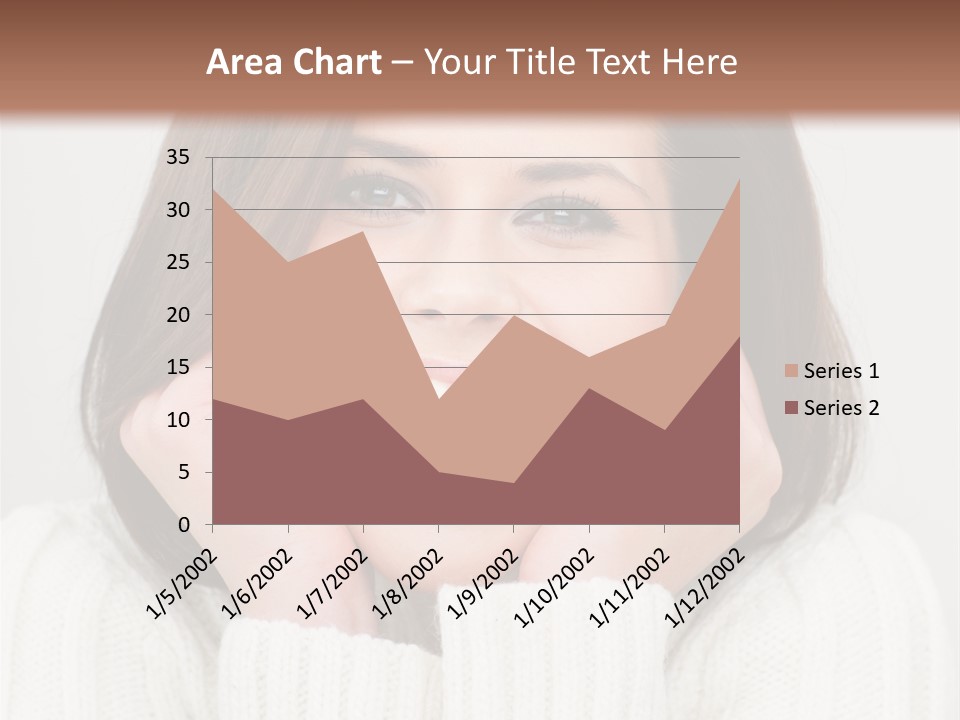 A Woman Smiling With Her Hands On Her Face PowerPoint Template