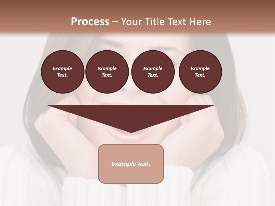 A Woman Smiling With Her Hands On Her Face PowerPoint Template