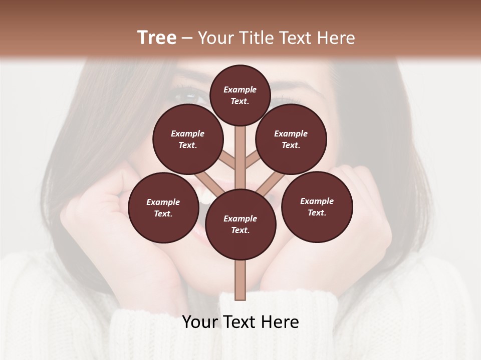 A Woman Smiling With Her Hands On Her Face PowerPoint Template