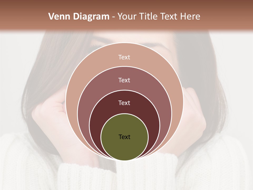 A Woman Smiling With Her Hands On Her Face PowerPoint Template