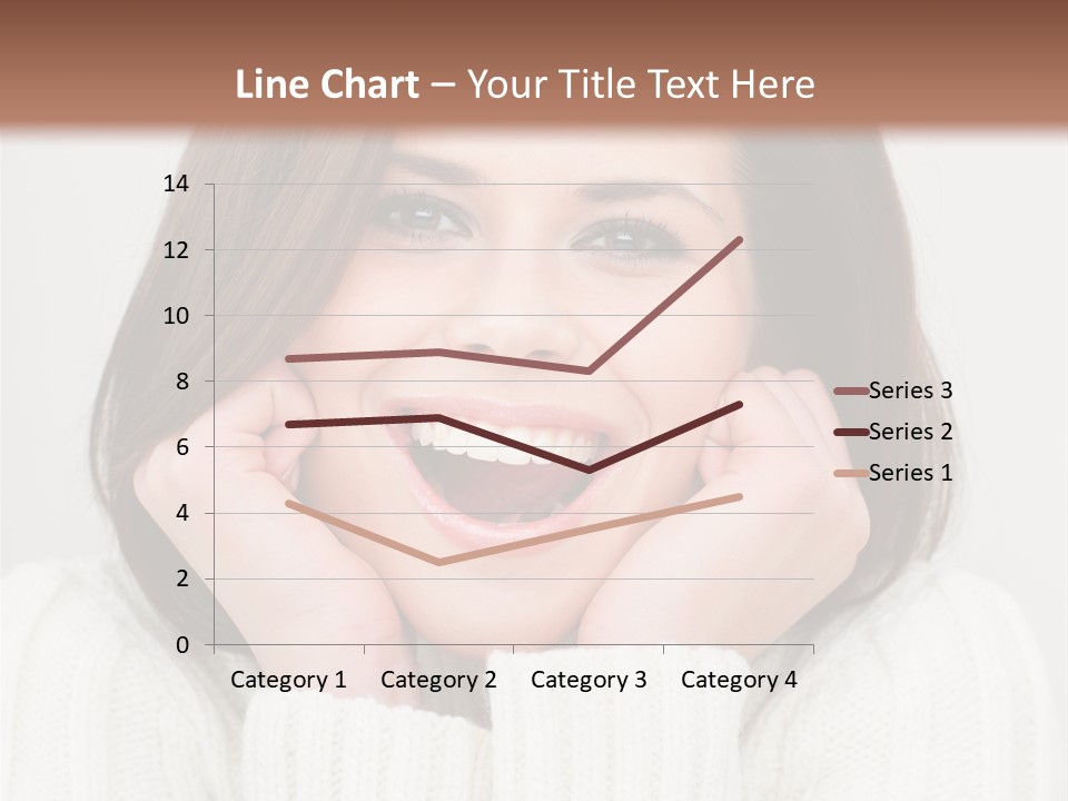 A Woman Smiling With Her Hands On Her Face PowerPoint Template