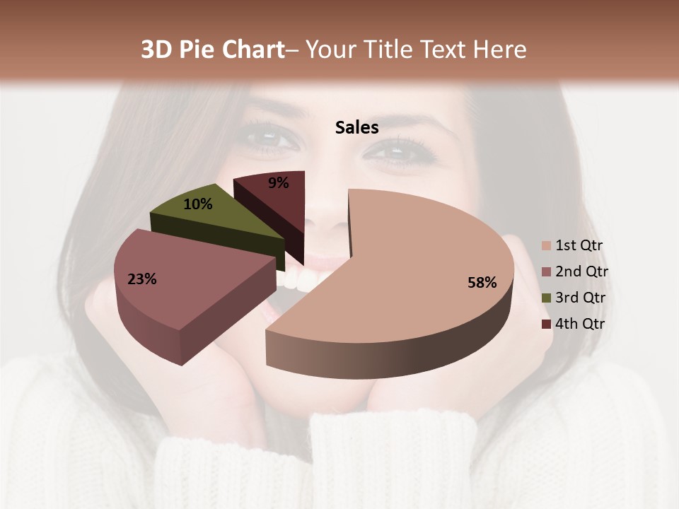 A Woman Smiling With Her Hands On Her Face PowerPoint Template