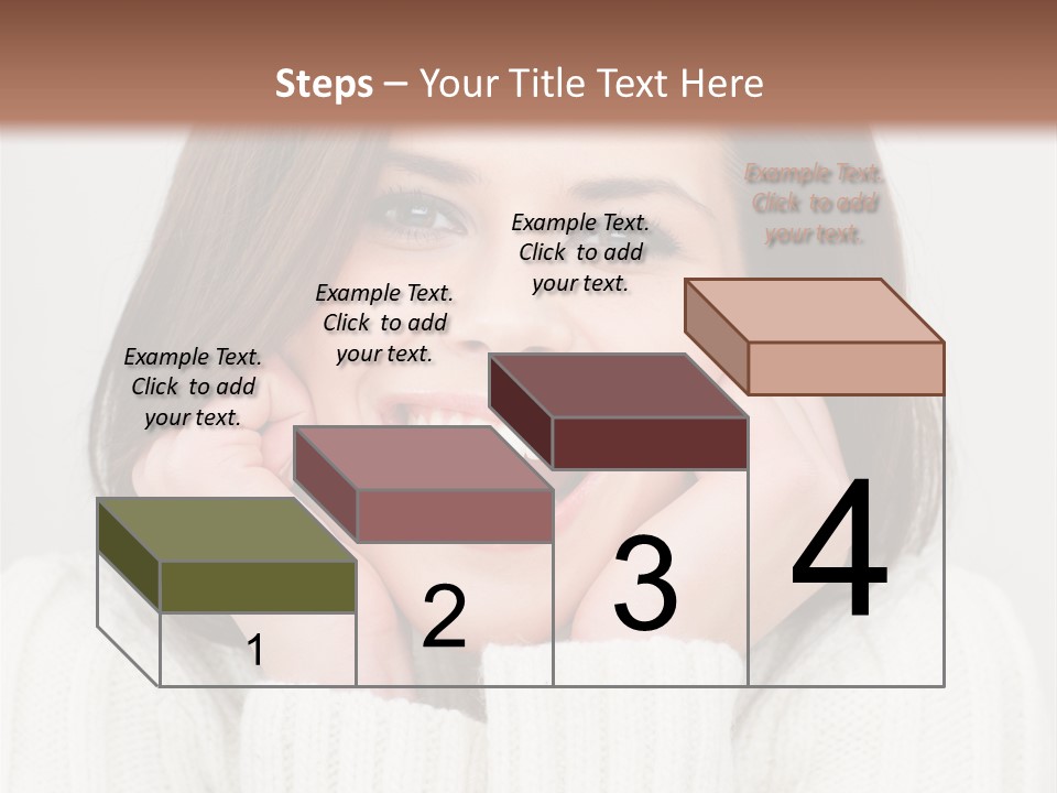 A Woman Smiling With Her Hands On Her Face PowerPoint Template