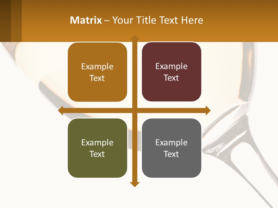 A Glass Of White Wine On A White Background PowerPoint Template