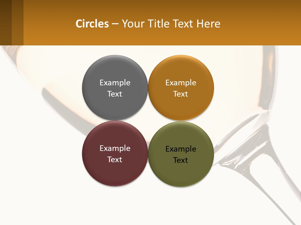 A Glass Of White Wine On A White Background PowerPoint Template