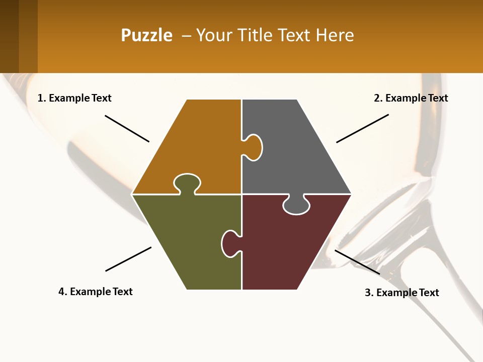 A Glass Of White Wine On A White Background PowerPoint Template