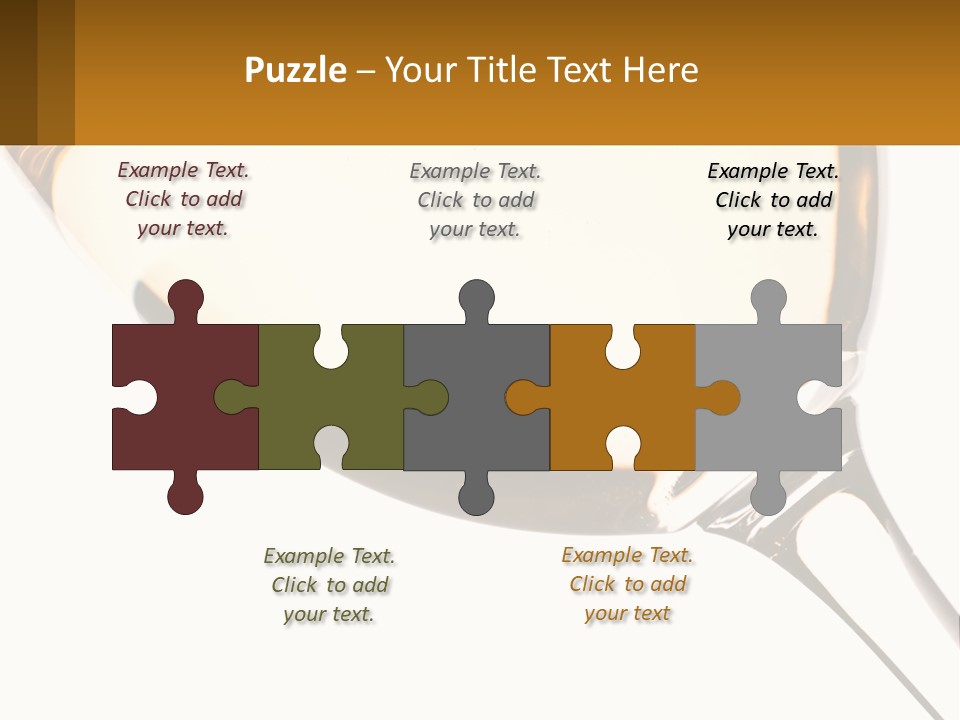 A Glass Of White Wine On A White Background PowerPoint Template