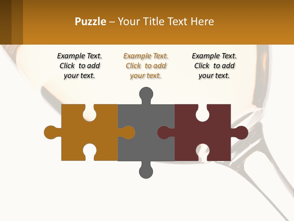 A Glass Of White Wine On A White Background PowerPoint Template