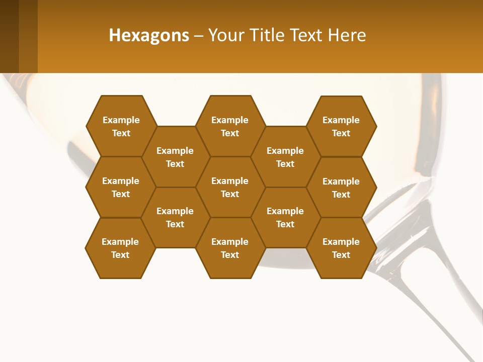 A Glass Of White Wine On A White Background PowerPoint Template