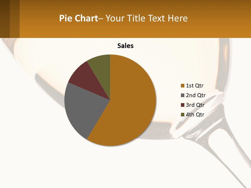 A Glass Of White Wine On A White Background PowerPoint Template