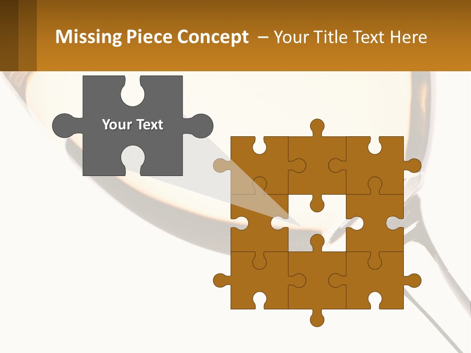 A Glass Of White Wine On A White Background PowerPoint Template