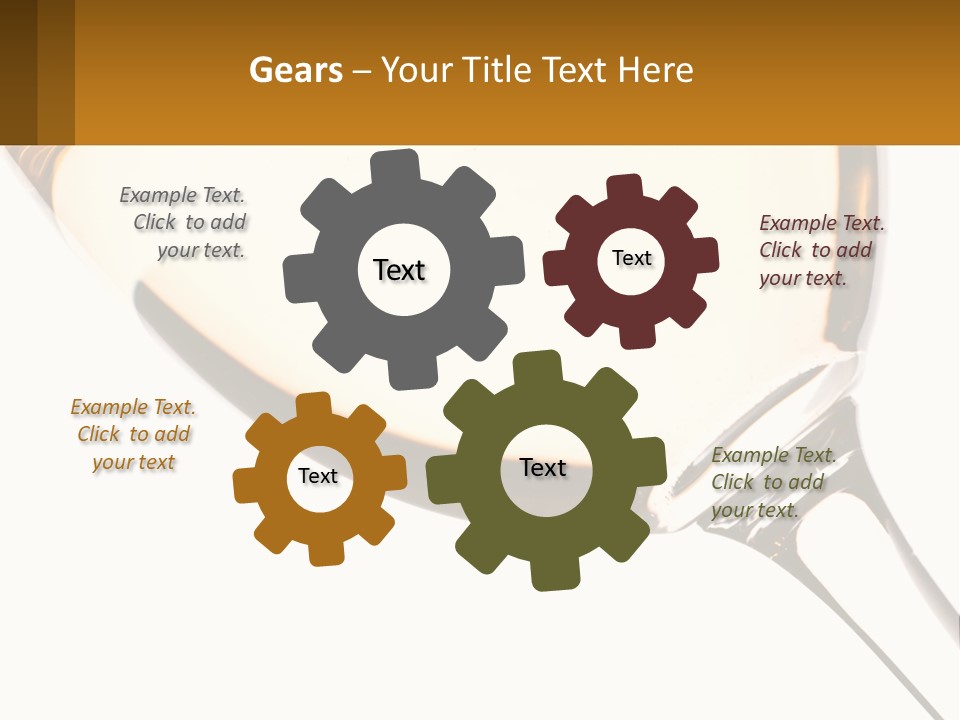 A Glass Of White Wine On A White Background PowerPoint Template