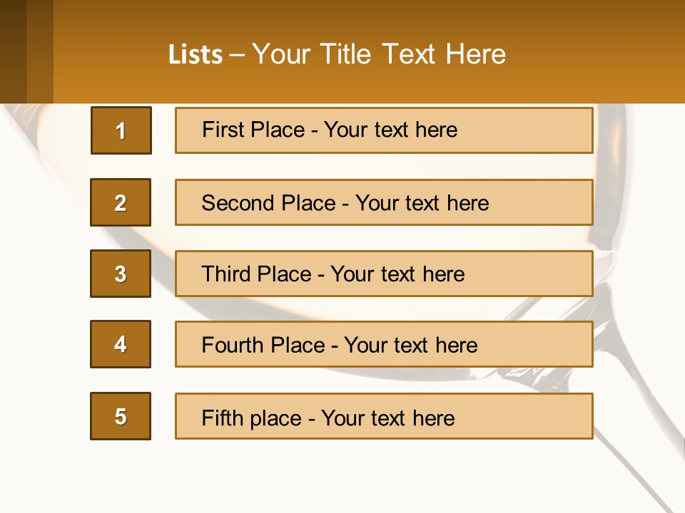 A Glass Of White Wine On A White Background PowerPoint Template