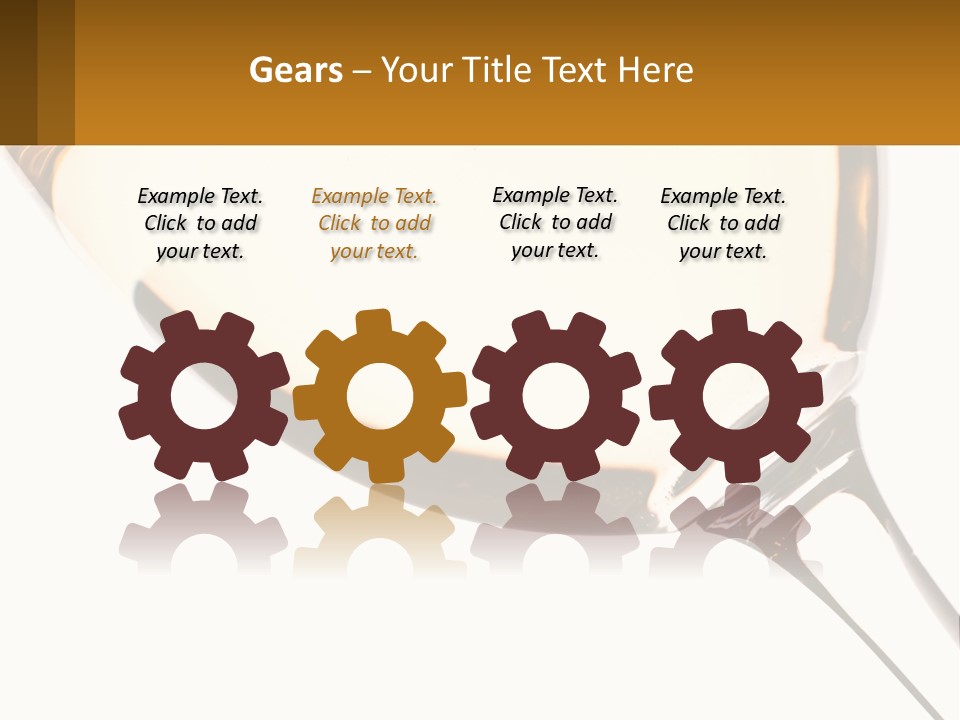 A Glass Of White Wine On A White Background PowerPoint Template