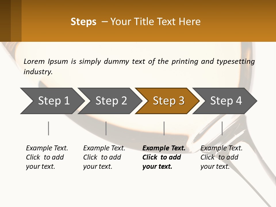 A Glass Of White Wine On A White Background PowerPoint Template