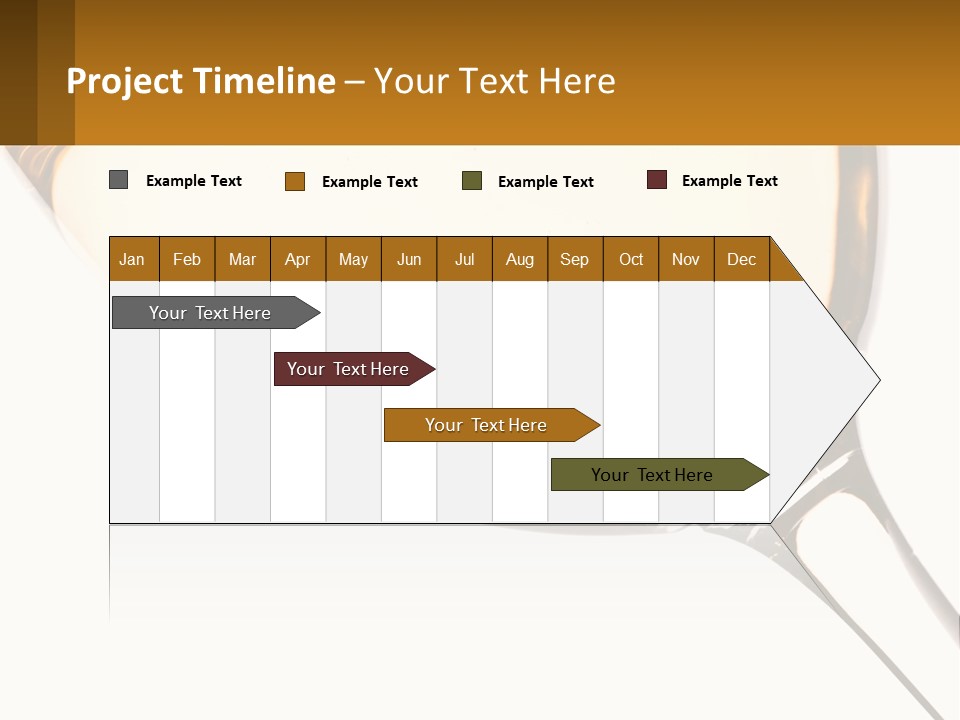 A Glass Of White Wine On A White Background PowerPoint Template