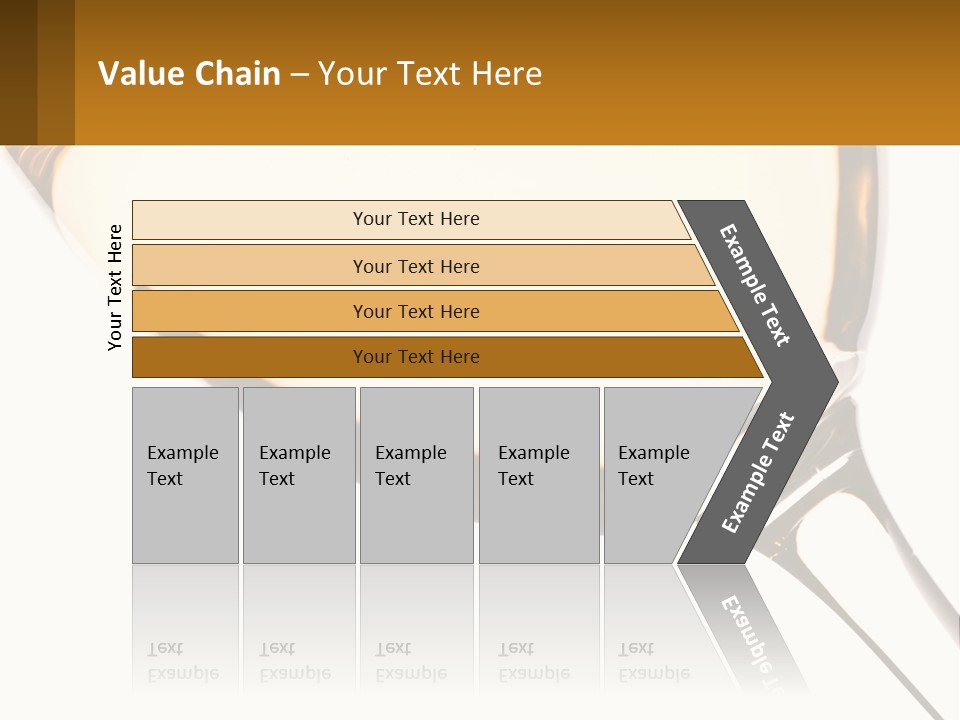 A Glass Of White Wine On A White Background PowerPoint Template