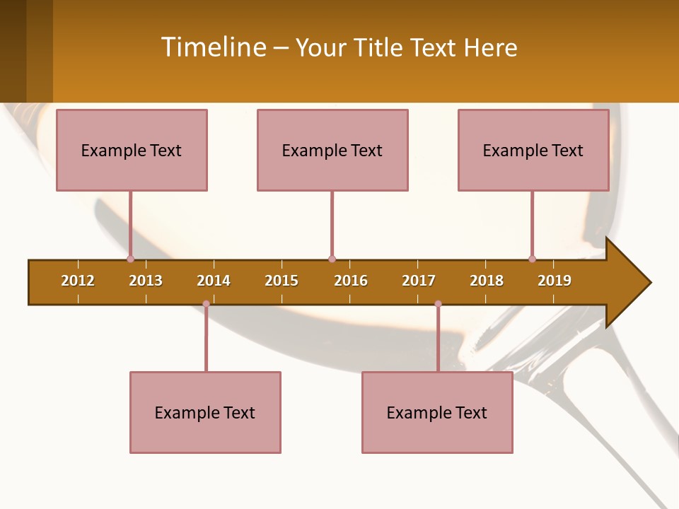 A Glass Of White Wine On A White Background PowerPoint Template