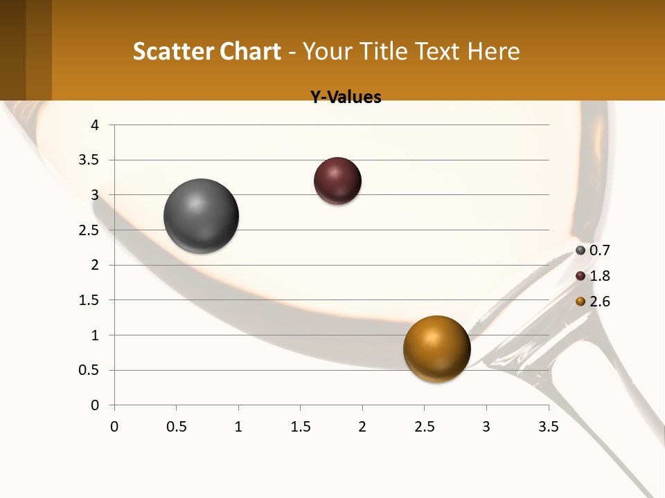 A Glass Of White Wine On A White Background PowerPoint Template
