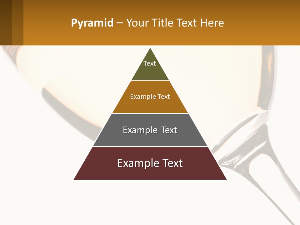 A Glass Of White Wine On A White Background PowerPoint Template