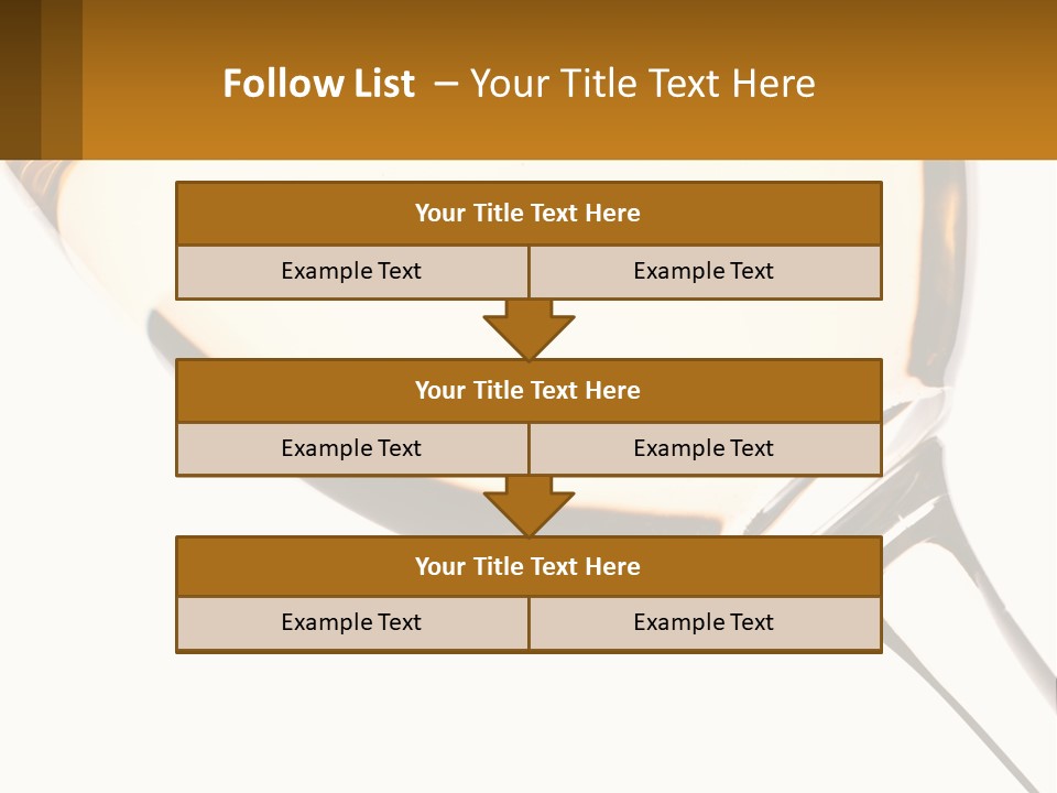 A Glass Of White Wine On A White Background PowerPoint Template