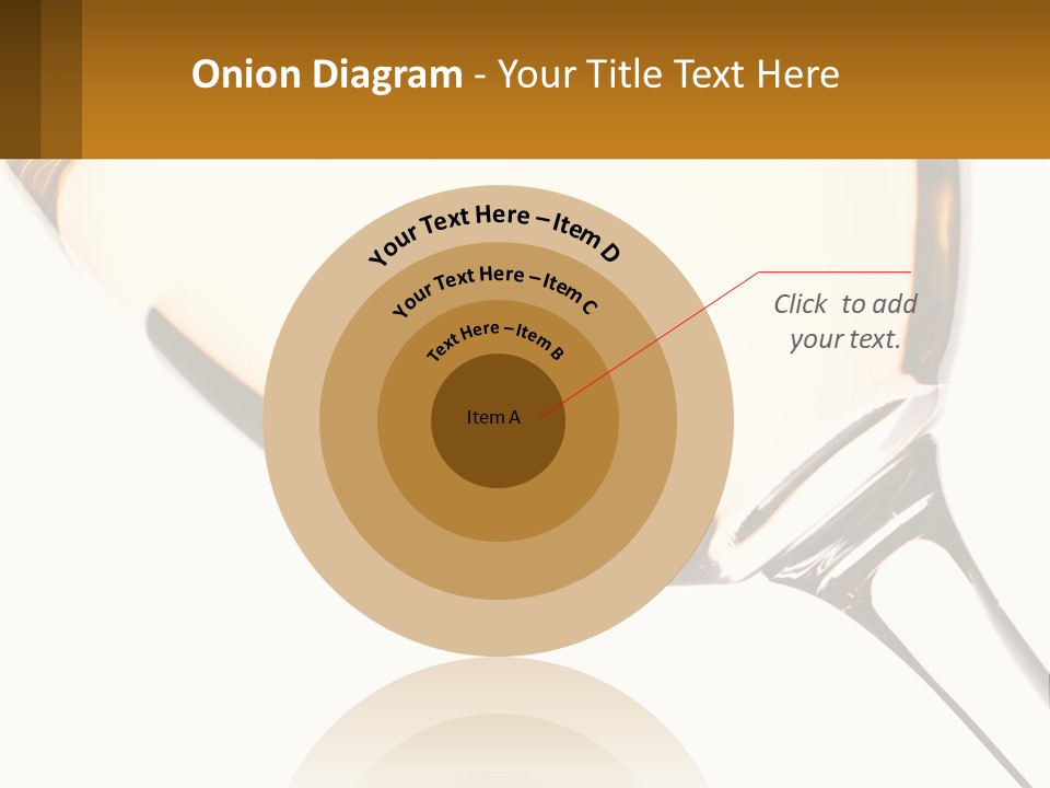 A Glass Of White Wine On A White Background PowerPoint Template