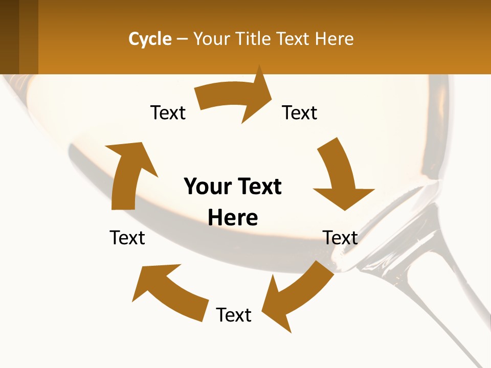 A Glass Of White Wine On A White Background PowerPoint Template