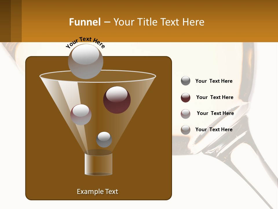 A Glass Of White Wine On A White Background PowerPoint Template