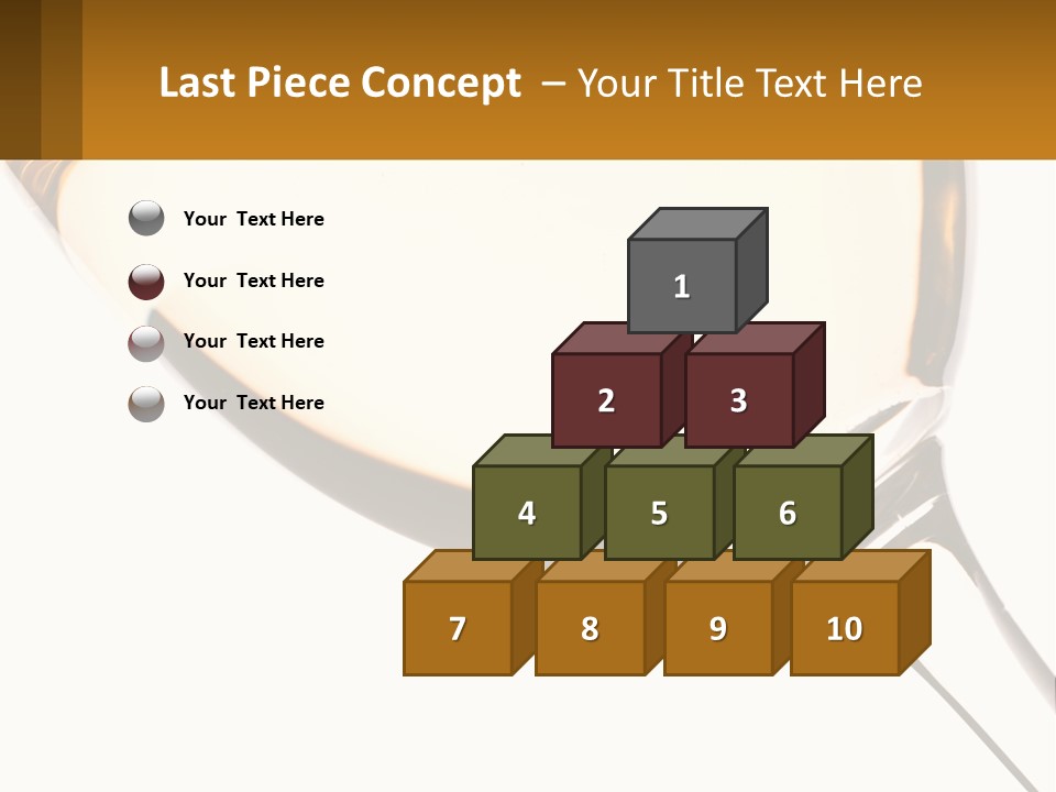 A Glass Of White Wine On A White Background PowerPoint Template