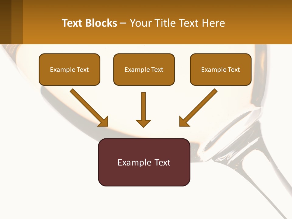 A Glass Of White Wine On A White Background PowerPoint Template