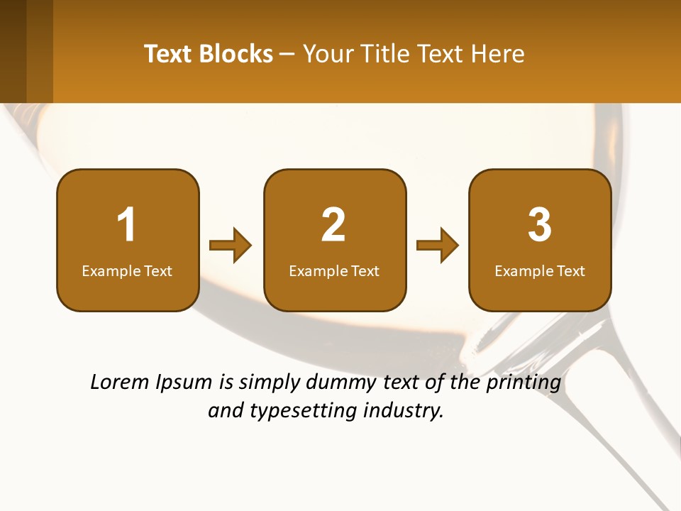 A Glass Of White Wine On A White Background PowerPoint Template