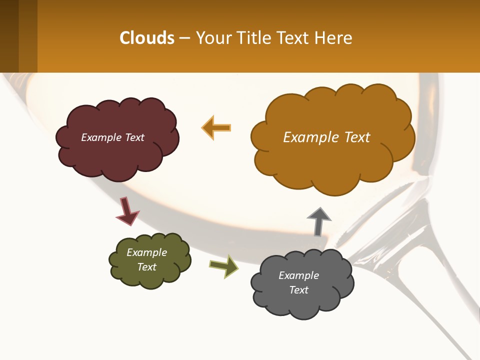 A Glass Of White Wine On A White Background PowerPoint Template
