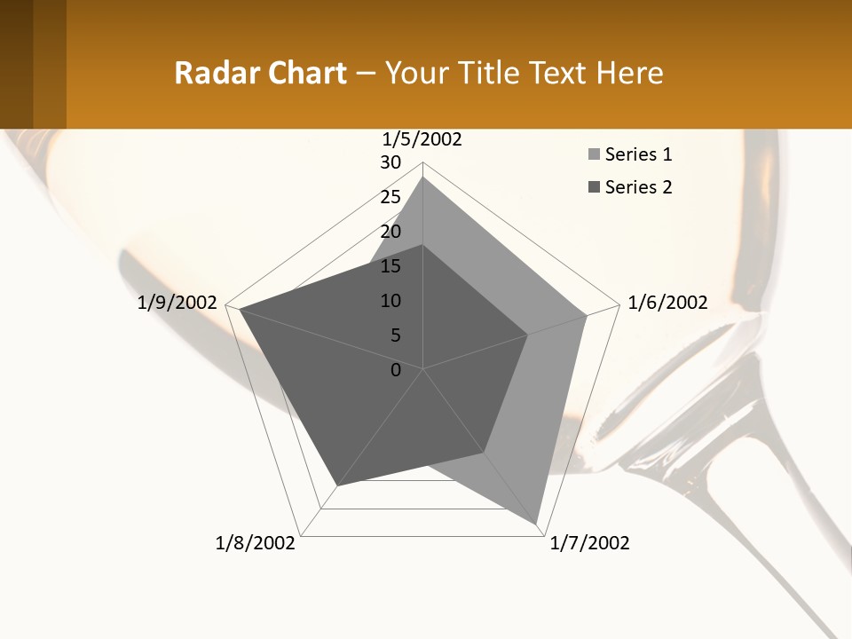 A Glass Of White Wine On A White Background PowerPoint Template