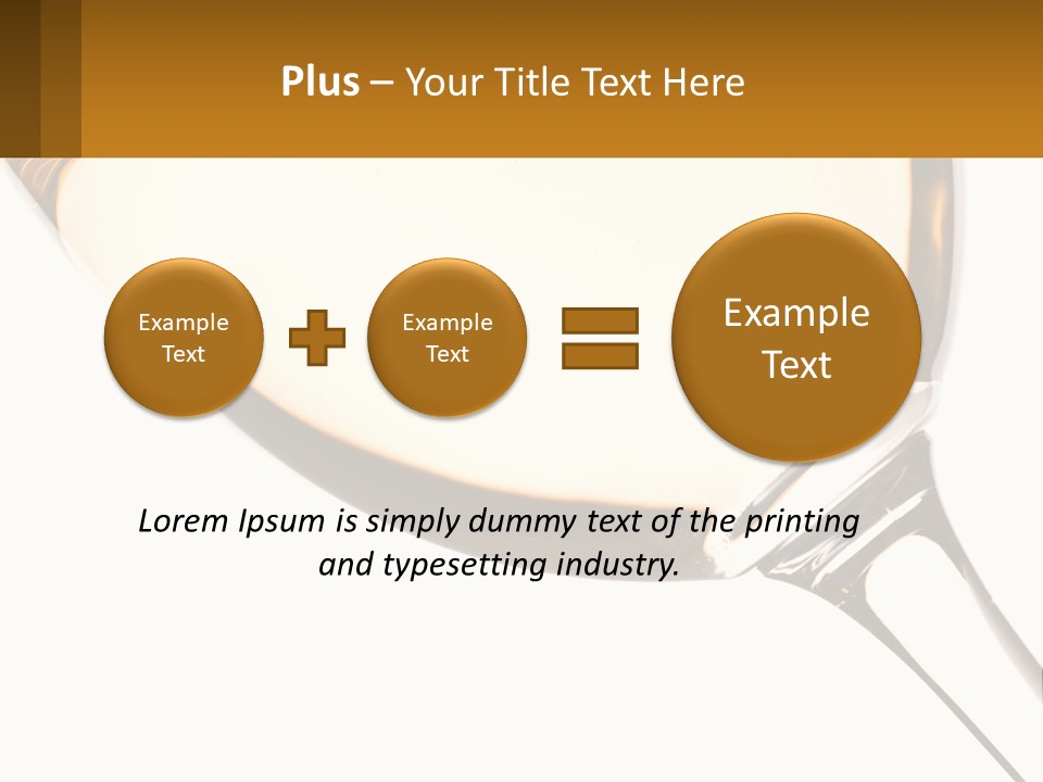 A Glass Of White Wine On A White Background PowerPoint Template