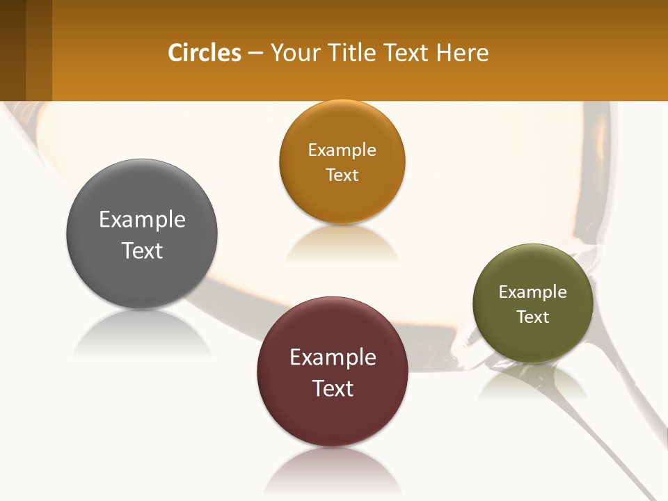 A Glass Of White Wine On A White Background PowerPoint Template