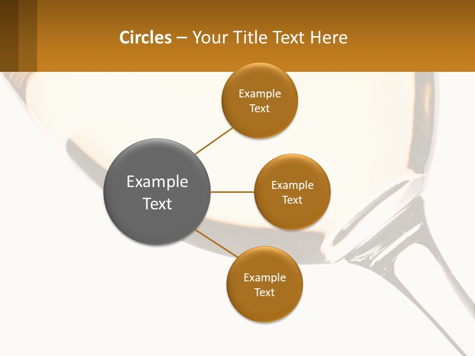 A Glass Of White Wine On A White Background PowerPoint Template