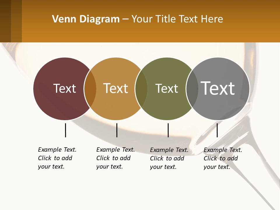 A Glass Of White Wine On A White Background PowerPoint Template
