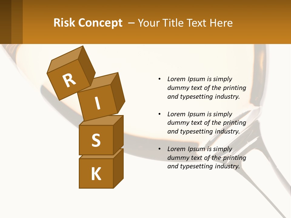 A Glass Of White Wine On A White Background PowerPoint Template