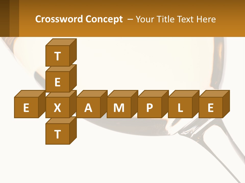 A Glass Of White Wine On A White Background PowerPoint Template