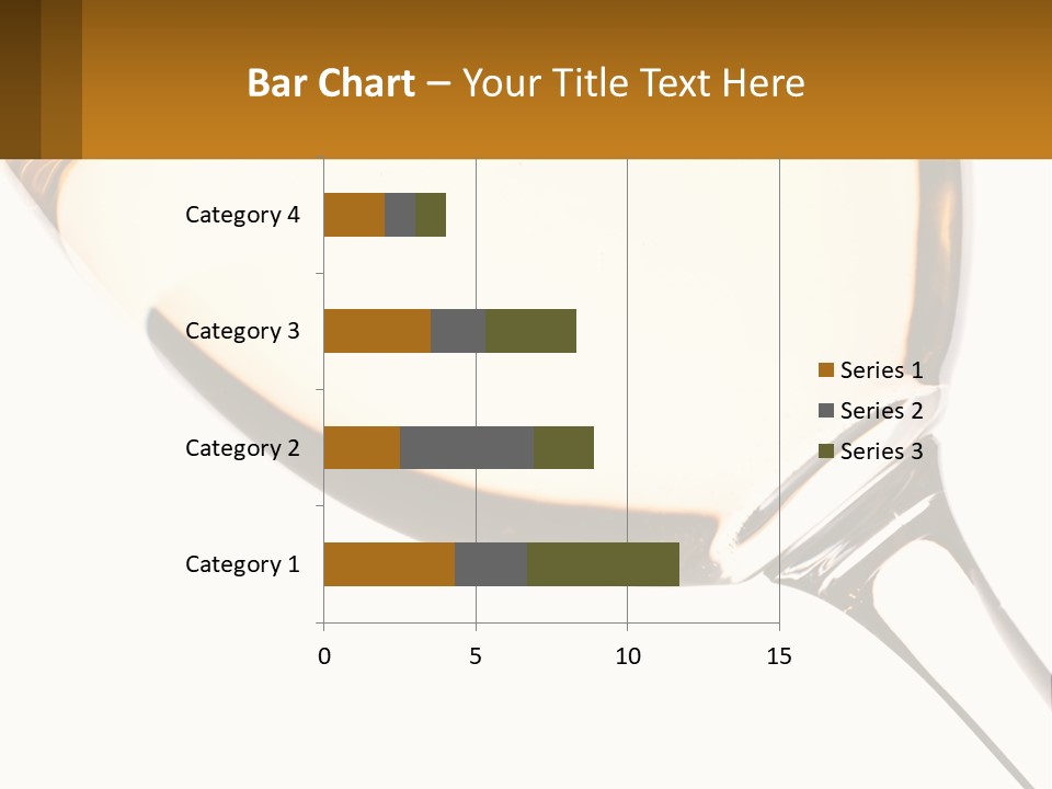 A Glass Of White Wine On A White Background PowerPoint Template
