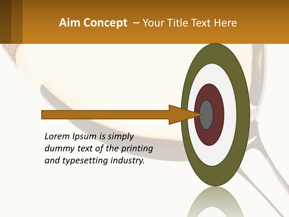 A Glass Of White Wine On A White Background PowerPoint Template