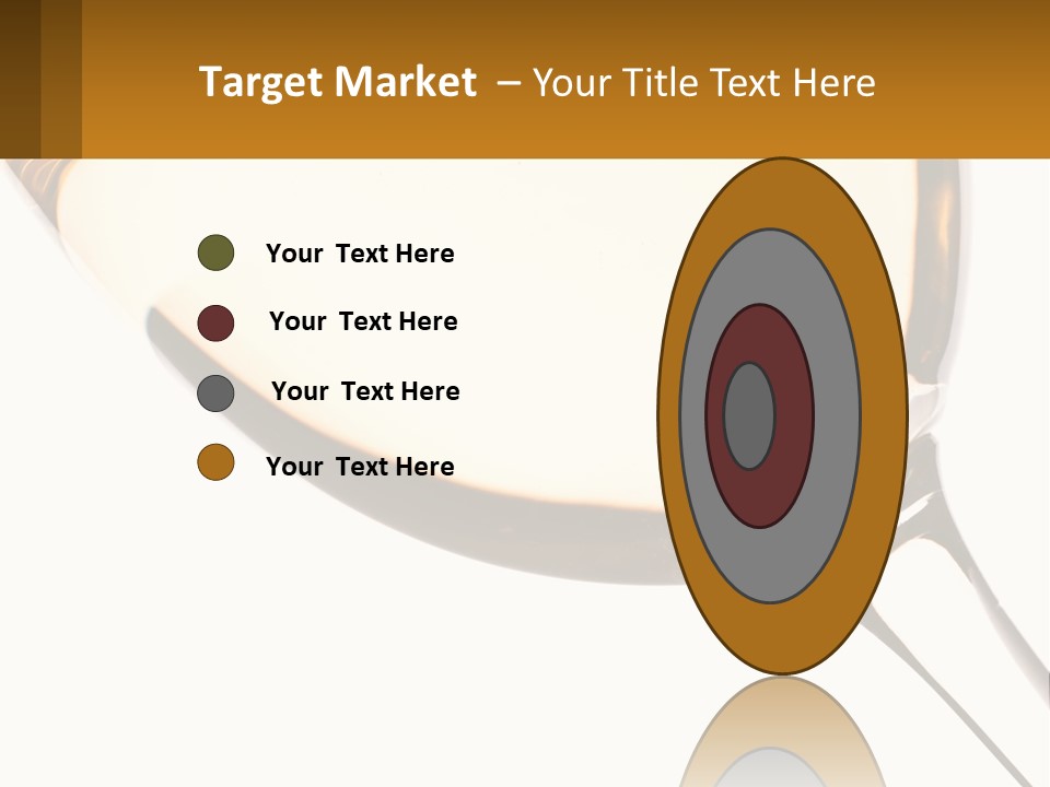 A Glass Of White Wine On A White Background PowerPoint Template