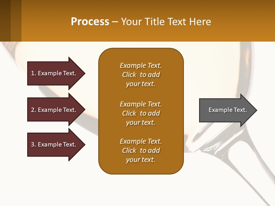 A Glass Of White Wine On A White Background PowerPoint Template