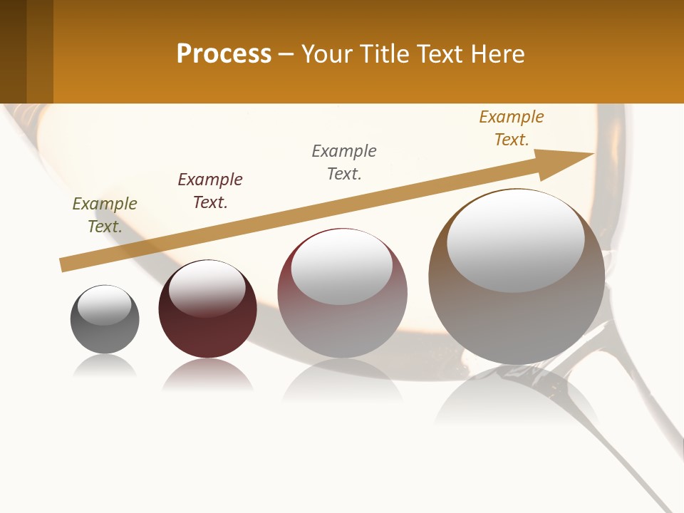 A Glass Of White Wine On A White Background PowerPoint Template